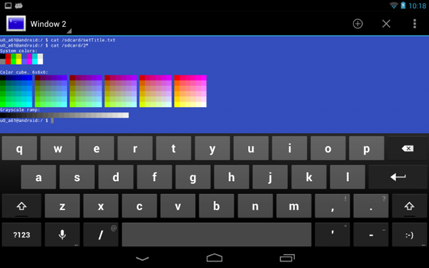 Ввод данных в Android terminal emulator Ввод данных в приложение Android terminal emulator